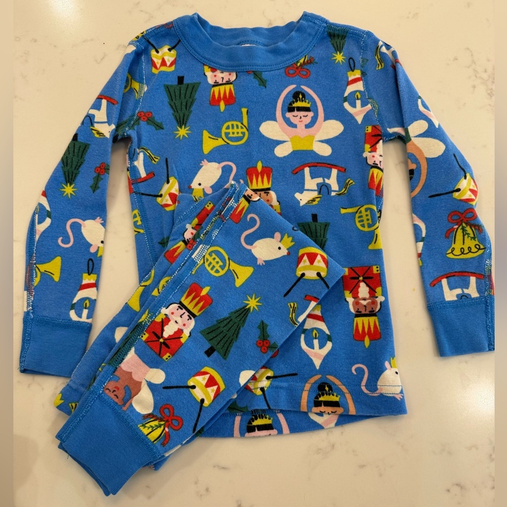 Hannah Anderson 3T Holiday Nutcracker Print Kids Pajama Set